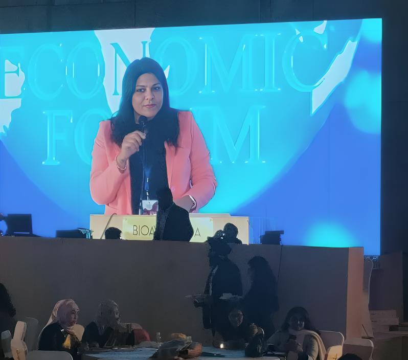Shaifaly Sangal speaking at economic forum panel