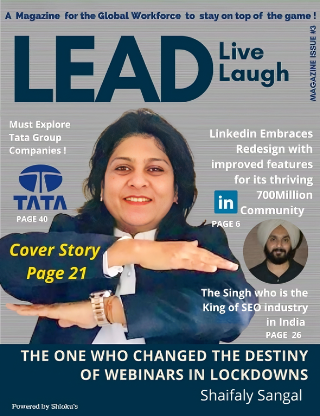 Lead Live Laugh magazine cover feature